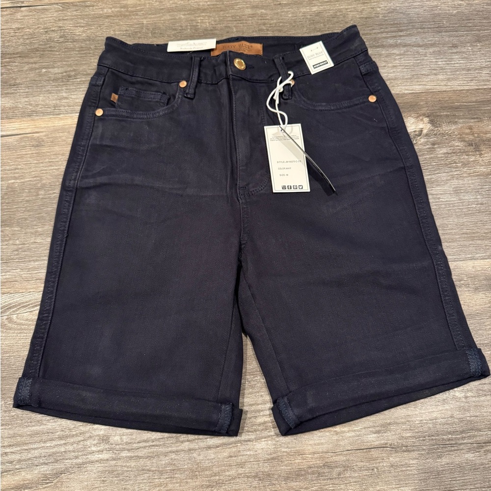 Judy blue high rise tummy control Bermuda denim shorts